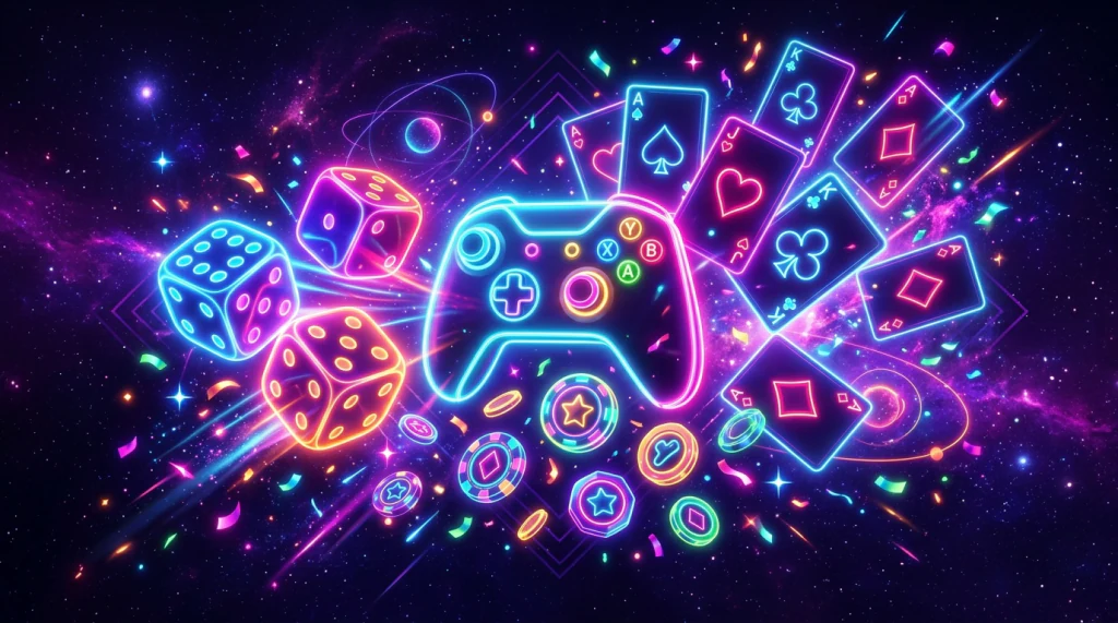 Play Games Party Graphic Banner